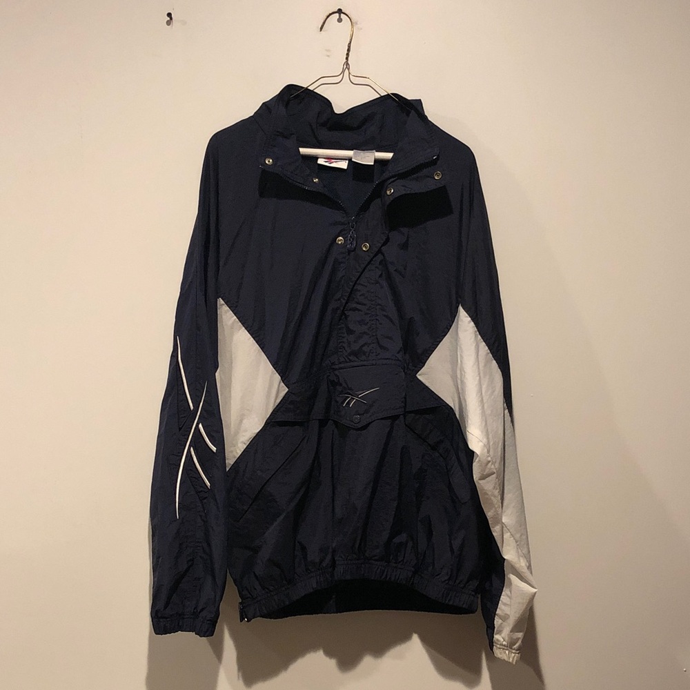 Reebok Vintage Navy Nylon Windbreaker